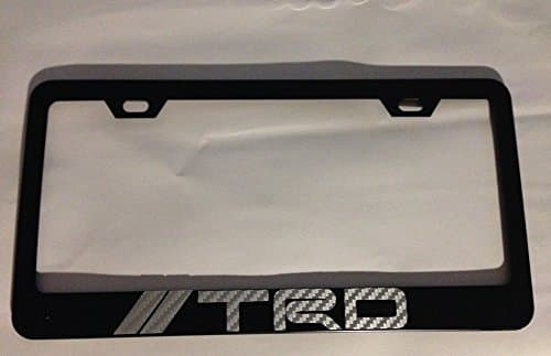 TRD Black License Plate Frame w/ Screw Covers