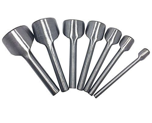 Gnognauq 7pcs V-Shaped Leather Craft Tools Punch Cutter Tools for Belt, Wallet, Bags with Diverse Size