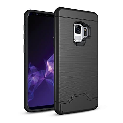 Mangoi Protection Case for Galaxy S9, Shockproof Case with Card Slot Holder and Built-In Kickstand