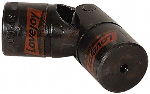 Lovejoy Size D6B Universal Joint, 1/2" Round Bore and 1/2" Round Bore, 1/8" x 1/16" Keyway with Setscrew, 1.00" Outer Diameter, 3.38" Overall Length