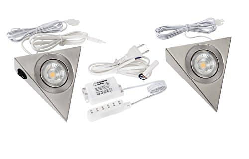 Set of 1 LED COB Under-Unit Down Light Surface Mounted Light Kitchen Light Triangular Spotlight 1.8 Watt Modern 2 Leuchten [Energy Class A+]