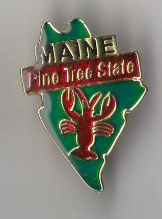 State Shaped Pin, Hat, Tie, Lapel, Etc. All States Available (Maine)
