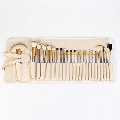 DAMENGXIANG Makeup Set Full Set Brush Foundation Brush Eye Shadow Brush Lip Brush Blush Powder Brush High Gloss Brush Makeup Tool Makeup Brush Set. 24 Branch of Rice White Bag