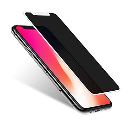 iPhone X Privacy Screen Protector,Privacy Screen iPhone X Screen Protector with Shield Anti-Fingerprint Bubble Anti-Scratch For iPhone X (iPhone X White)