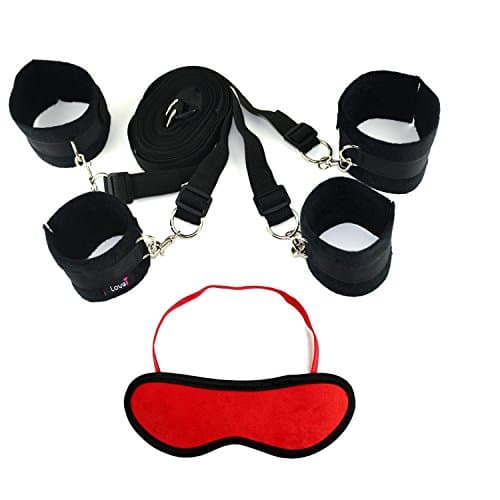 Under Bed Restraints Medical Limb Holding Device Straps Adjustable (Black)