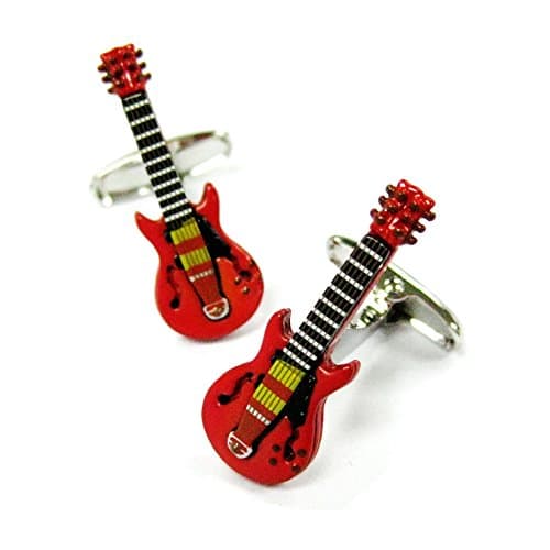 Tailor B Red Guitar Cufflinks Rock n Roll Cuff Links Music Gemelos 230198-1