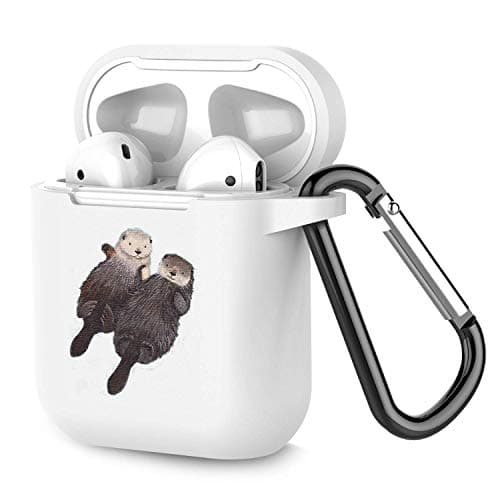 Airpods Case Personalized White TPU Soft Rubber Accessories Full Protective Shockproof Case for AirPods 2 & 1 Otters