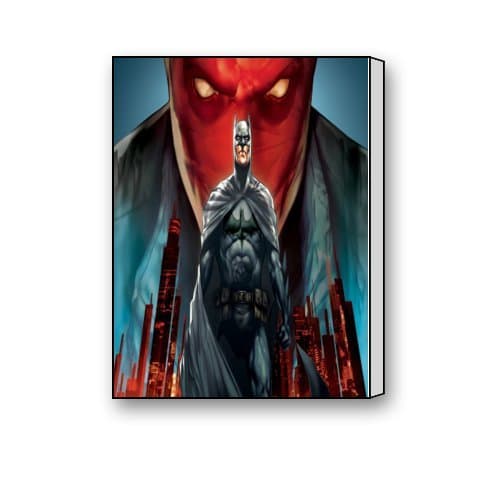Creative Beautiful Modern Canvas Wall Art - Batman Under The Red Hood Canvas Print 12" x 16" Inch - Stretched and Framed Painting Artwork Home Decor Wall Living Room Office Canvas Art