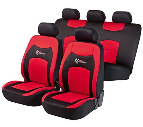 Timon 40399, Car seat covers, protective covers, Complete set, black, red