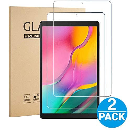 Compatible for Samsung Galaxy Tab 10.1 2019 Tablet [Tempered Glass] Screen Protector [2 Pack], Rounded Edge 9H Hardness 0.33mm Anti-Scratch Bubble Free, No Fingerprint HD Clear for Sm-T510/T515 Model