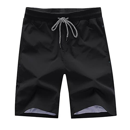 Dwar Men's Swim Trunks Beach Short With Mesh Lining (Large, Masstone)