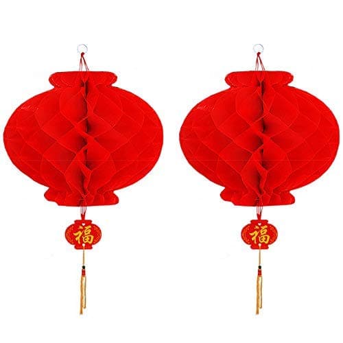 Chinese Red Lanterns, 16.5" (42 cm) 2 pcs (More Size) For New Year, Chinese Spring Festival, Wedding, Festival, Restauran Decoration - 100% Satisfaction Guarantee!