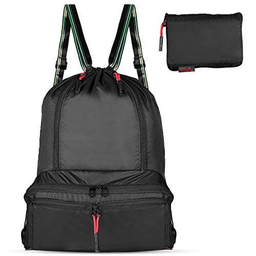 Daygos Drawstring Backpack Lightweight Foldable Waterproof Sports Gym Backpack Bag