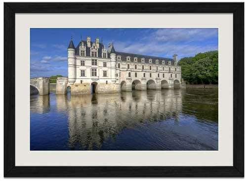 Odeletqweenry Canvas Prints Wall Art | Canvas Wrap Home Decor 24" x 36" Unframed Print, Chenonceaux Castle France - Art Print Wall Decor