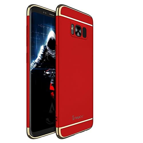 Galaxy S8 Plus Case - JOYONE iPaky 3in1 Ultra Thin Matte Surface Protective Case with Electroplate Frame for Samsung Galaxy S8 Plus (S8+ Red)