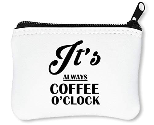 Coffee O'Clock Zipper Wallet Coin Purse