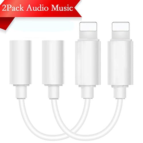 Lightning to 3.5mm Headphone Jack Adapter for iPhone 7/7Plus iPhone 6/6s Jack Earphone Connector Cable charger &amp; travel For iPhone 7/7Plus.3.5 mm AUX Female Audio Jack Headphone Cable Earbud Adapter