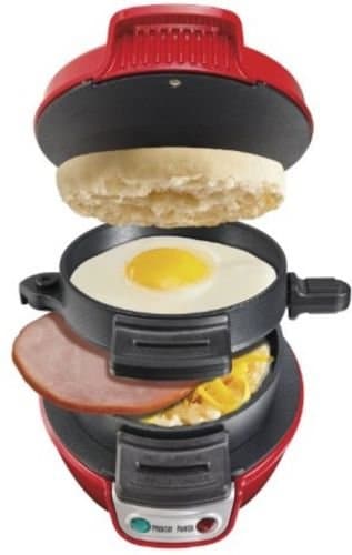 Hamilton Beach 25476 Breakfast Electric Sandwich Maker, Red