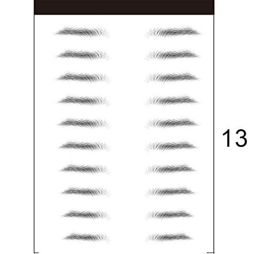 Lishiny 3D Stick-On Eyebrows Sticker Eye Brow Makeup Decal Natural Tattoo Eyebrow Stickers for Woman Makeup