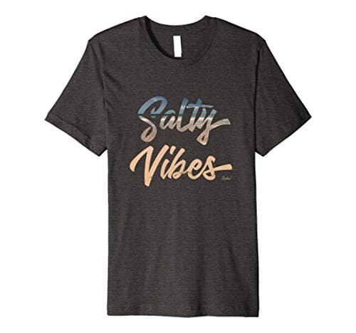 Mens Salty Vibes Tshirt Medium Dark Heather