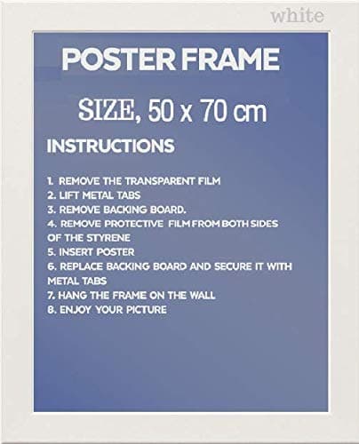 POSTER FRAME PHOTO FRAME PICTURE FRAME (White, 50 x 70 cm)