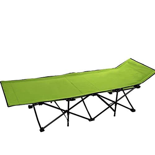 Cosway Portable Home Office Folding Camping Cot Easy Set Up Sleeping Beach Camp Bed-260lbs Capacity-With Carry Bag (green)