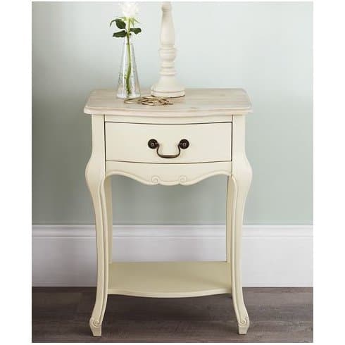 Lemaire Modern Style 1 Drawer Bedside Table with Bail Drawer Pull (Frame Material: Wood, Fully Assembled) (Champagne)
