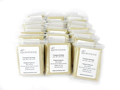 Super Durable Triangular Bandage | Cravat | Water Resistant | 40"x40"x56" | Pack of 20 by survivicine