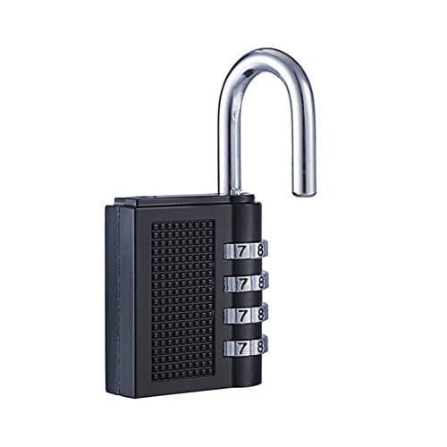 Padlock - 4 Digit Combination Lock - Weather Proof - 3.15-inch Black