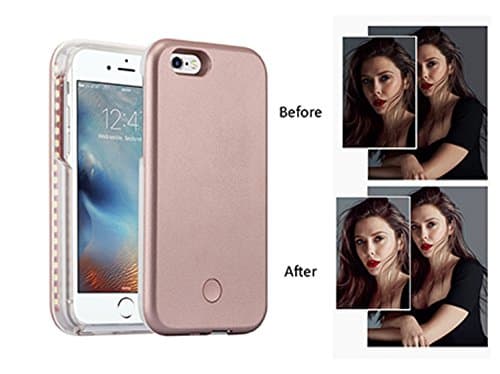 PopSmart Selfie Light iPhone Case 6 6s,Rose Gold (Rose Gold, iPhone 6s)