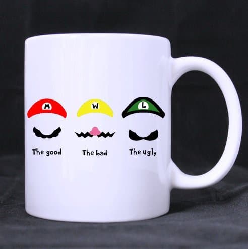 Super Mario Ceramic White Mug,Funny Quotes Mugs
