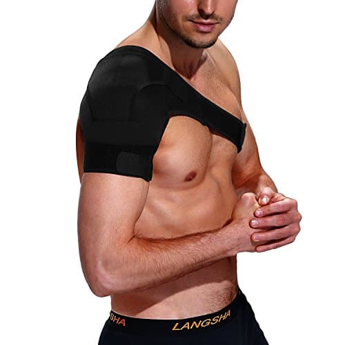 Shoulder Brace Support With Adjustable Strap-Ankeyqueen Breathable Neoprene Shoulder Support for Rotator Cuff, Dislocated AC Joint, Labrum Tear, Shoulder Pain, Shoulder Compression (Right)