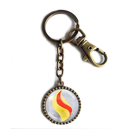 Pokemon Ampharosite Mega Stone Keychain Key Chain Key Ring Cute Keyring Car Anime Ampharos Cosplay