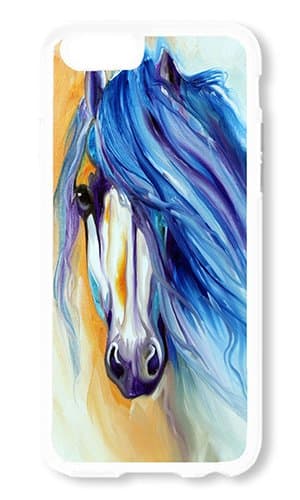 DDOLAA For Apple iPhone 7 Plus 5.5 Inch Hard Case Fashion Horse [Shock Absorption Protection] White PC Hard Case For iPhone 7 Plus (5.5 Inch) Cover Case