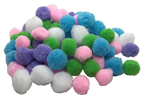 Pom Poms 1 Inch, 80 Count (Pastel)