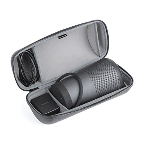 Waterproof Case Storage Bag for Bose Soundlink Revolve+ Bluetooth Speaker by Gisveate (Bright Black with Hand Strap and Shoulder Strap)