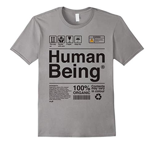 Mens Human Being Science Ingredients tshirts Medium Slate