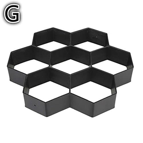 Stone Mold Walk Maker,SMYTShop DIY Personalized Manual Pathmate Stone Mould Paving Pavement Concrete Stepping Stone Paver Patio Walk Way (Hexagons Patterns)