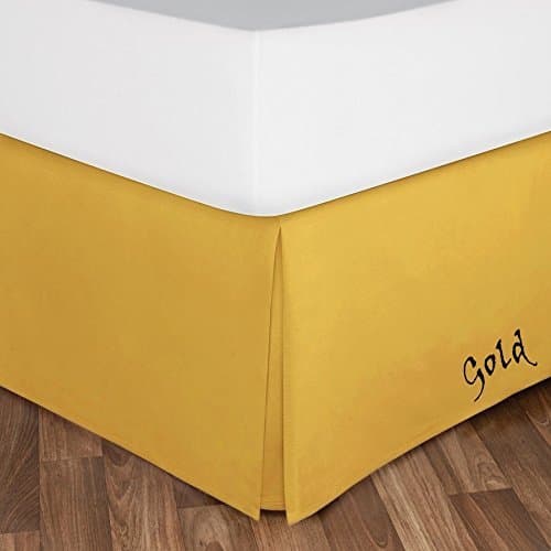 American Sheets 1-PC Tailor Made Well Fitting Bed Skirt Gold -Pattern Solid Drop Length 16" Inches ) in King Sizes & 450 Thread -Choose Colors 100% Egyptian Cotton By American Sheets