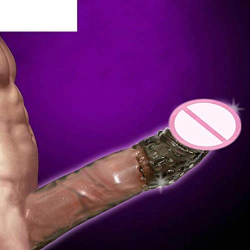 SENBENUS Silicone Reusable s Extend Soft D-ick Ring Male P-Enis Extension Sleeves Sex Toys for Man,Transparent
