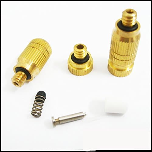 Letool® 10pcs 0.3mm Brass Misting Nozzles for Cooling System Humidification Sprayer Head