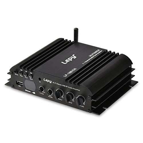 ONEU Audio Amplifier, Bluetooth Power Amplifier,Subwoofer Amp for Car with USB/SD/MP3 Reader, LED Display Screen Stereo Amplifier with Remote Control