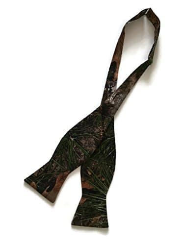 Men’s Self-Tie Bow Tie Timber &amp; Pine Camouflage Design (mens)