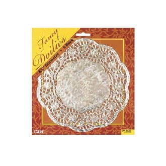 FANCY SILVER DOILLIES 8.5" Diameter - 6 PCs
