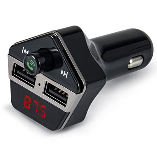 Bluetooth Car MP3 Player FM Transmitter, Dual USB Charging 5V/3.1A Output,TF Card Reader Slot For iPhone iPad