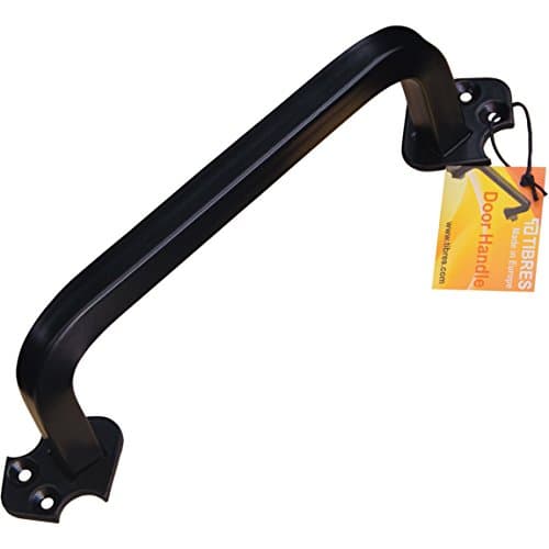 Tibres - 9" Sliding Barn Door Handle - Heavy Duty Iron Pull Handle for Gates, Garage, Shed and Barn Doors - Bright Decor Element