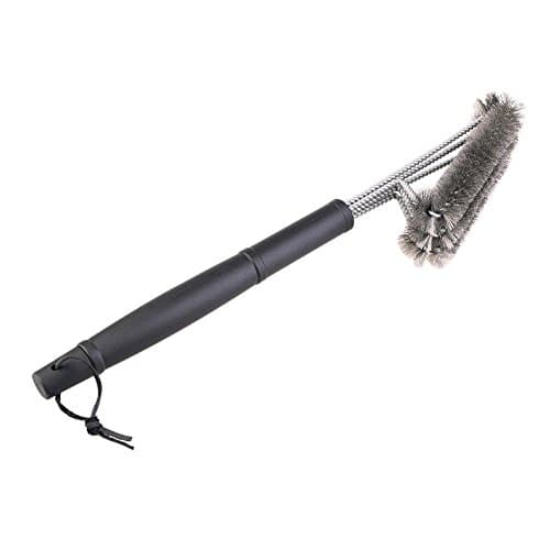 Bbq Grill Brush Cleaning Tool Powerful, Easy To Clean, Durable Quickly Clean The Grill, Three Head More Firmly 17"