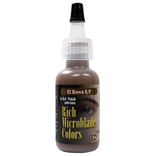 Rich Microblade Cosmetic Permanent Brow Makeup Brown R/P 1/2oz .5oz Tattoo Ink Color Skin Pigment Bottle