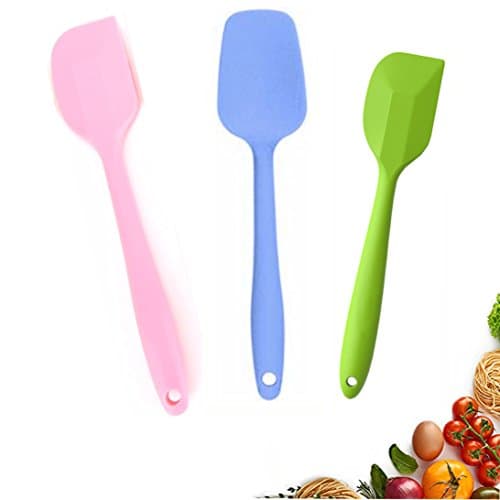 LUXILICA Silicone Non-Stick Cooking Combo Kitchen Tools Big & Small Scrapper + Spatula Food Grade Heat Resistant