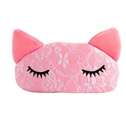 Cartoon Lace Cat Lavender Elastic Strap Eyeshade Patch Eye Cover Hot / Cold Eye Masks 1#